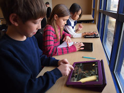 Students using ipads